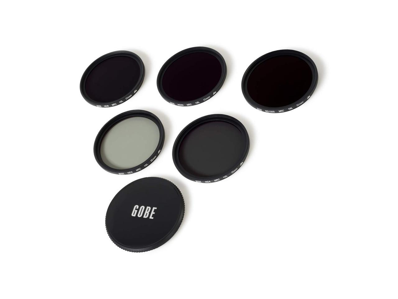 Gobe 55mm ND2, ND4, ND8, ND64, ND1000 Lens Filter Kit (2Peak) - Newegg.com