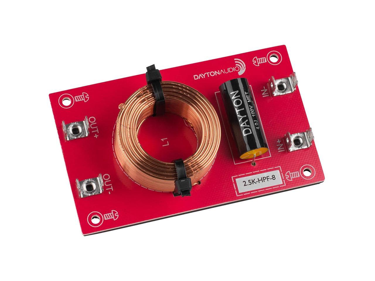 Dayton Audio 2.5kHPF8 High Pass Speaker Crossover 2,500 Hz 12 dB