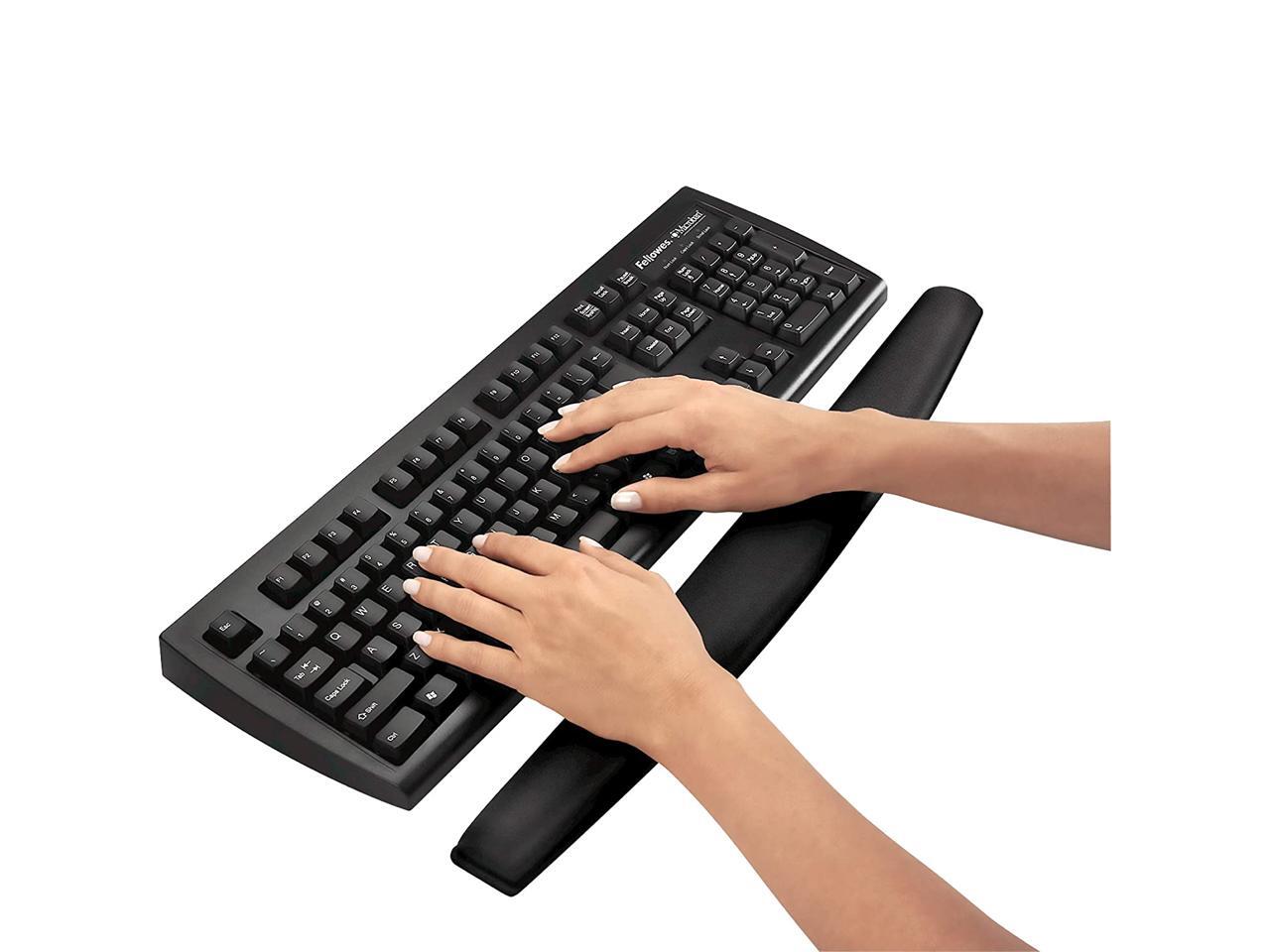 Fellowes Memory Foam Wrist Rest, Black (91782)