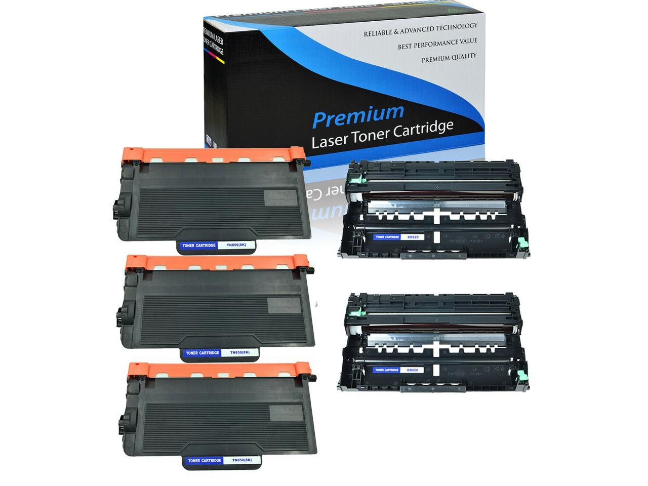 4PK TN850 Toner 1PK DR820 Drum set compatible for Brother MFCL5850DW MFCL5900DW 