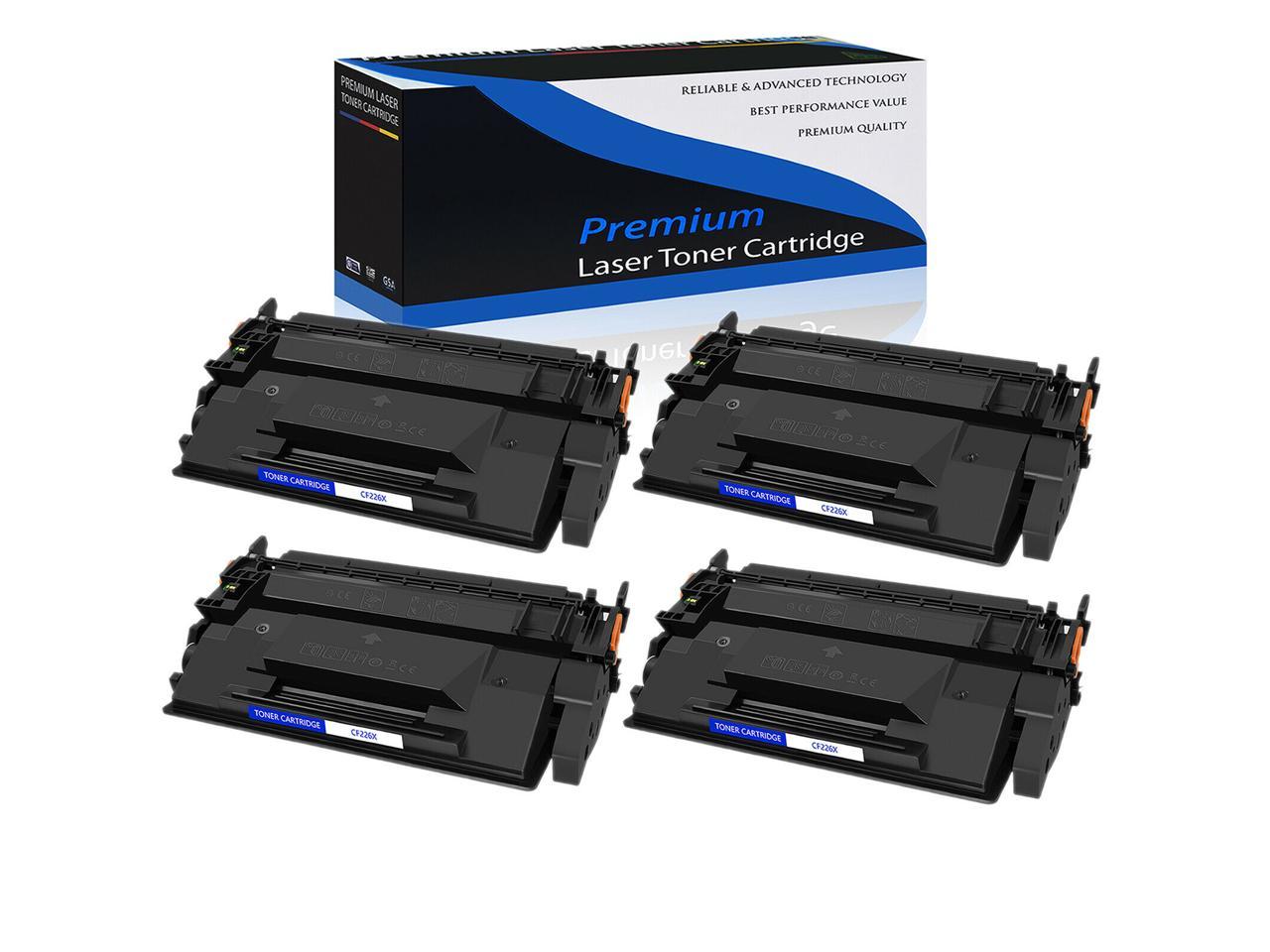 4pk High Yield Cf226x 26x Black Toner For Hp Laserjet Pro M402dw M402d M426fdn Newegg Com