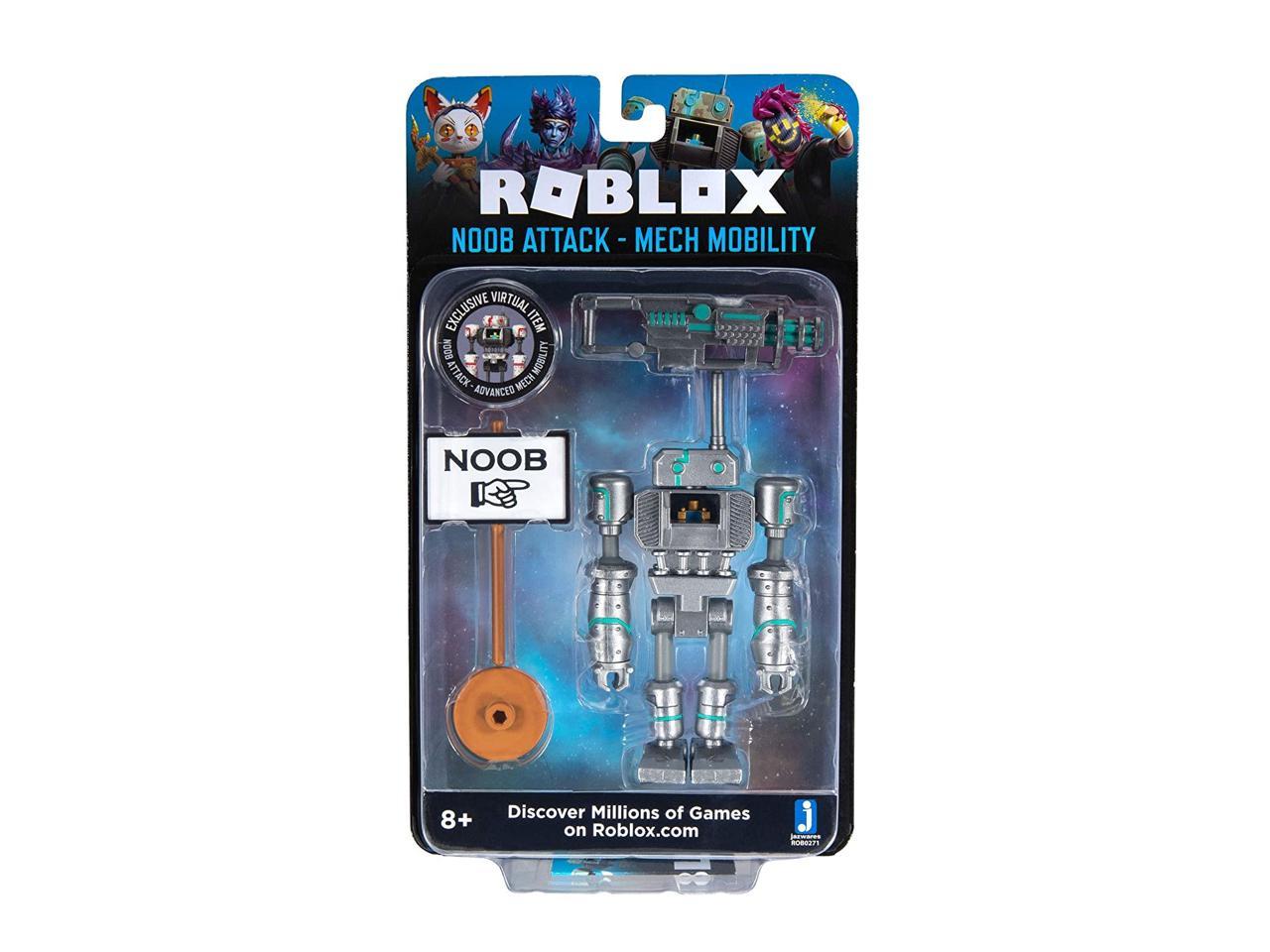 Roblox Imagination Collection Noob Attack Mech Mobility Figure Pack Includes Exclusive Virtual Item Newegg Com - roblox the noob attack 2000 twitter
