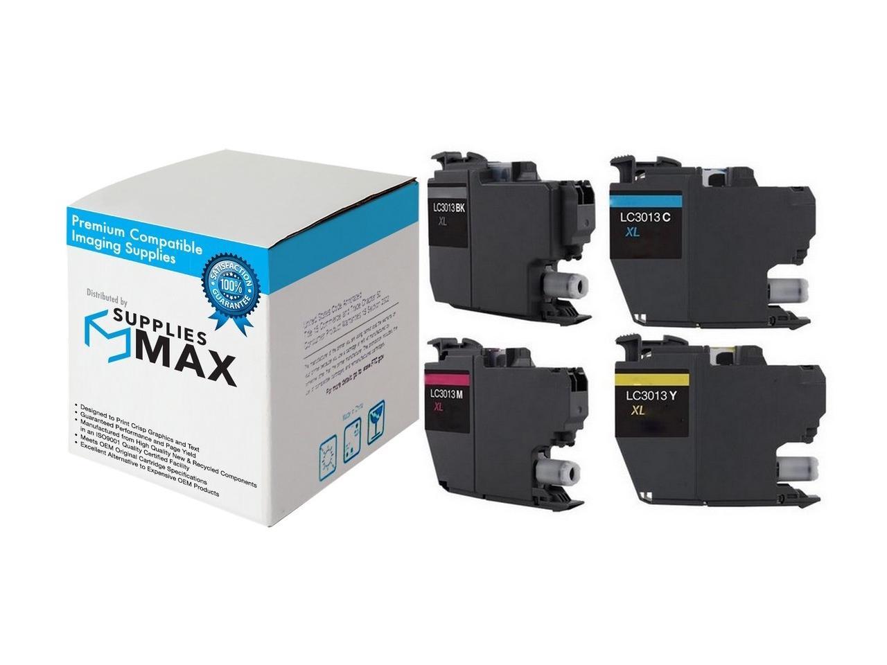 BK/C/M/Y SuppliesMAX Compatible Replacement for Brother DCP-J572/J772/J774/MFC-J491/J497/J690/J890/J895DW High Yield Inkjet Combo Pack LC-3011VALBP 