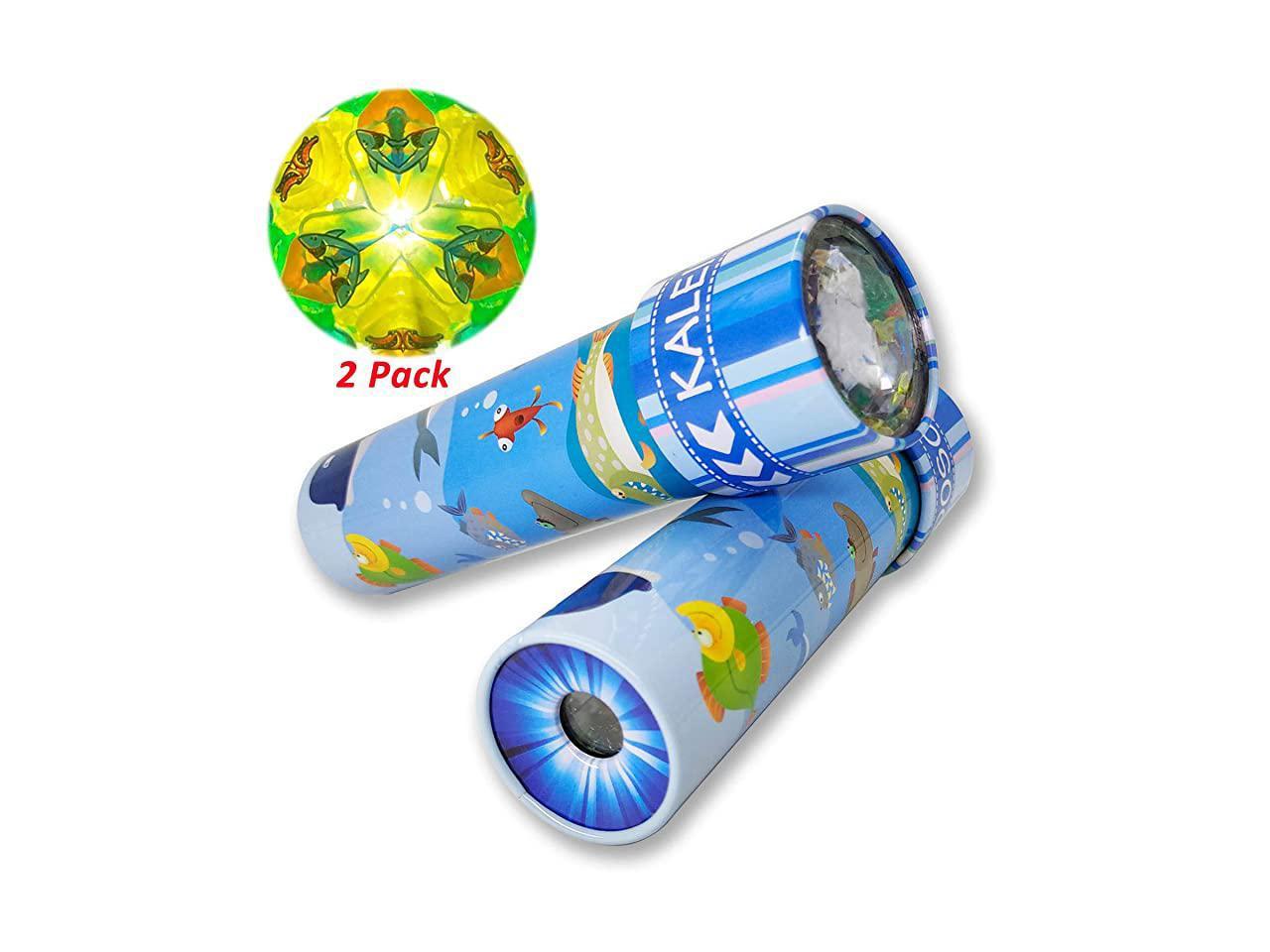 HEIGUDAN 2 Pack Classic Tin Kaleidoscope Handheld Ever-Changing Underwater World Kaleidoscopes for Kids Education Science Toy Gift for Boy Girl 