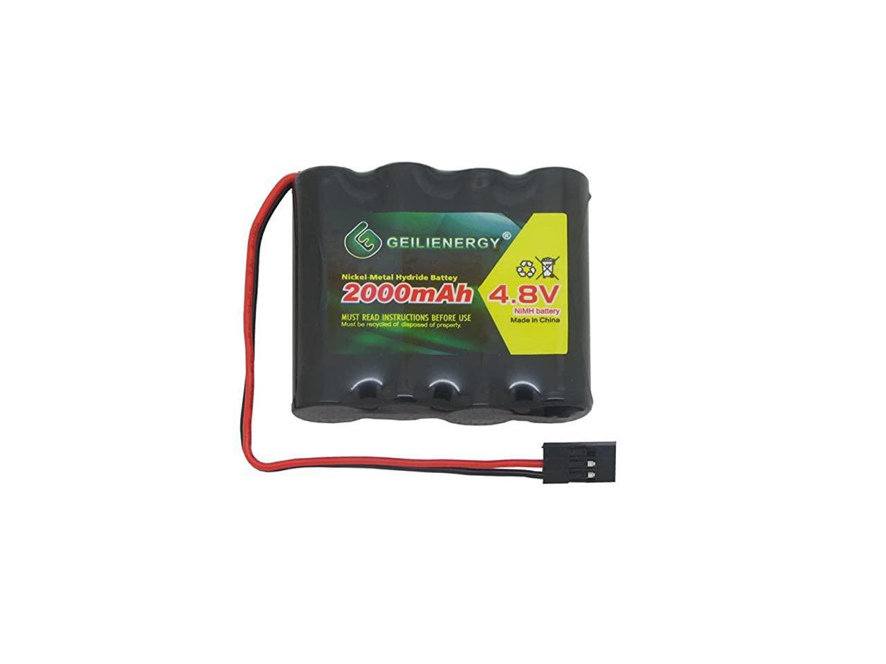 Geilienergy 1x 4.8v 2000mah NiMH Receiver RX Battery Hitec Connector for RC Cars for sale online 