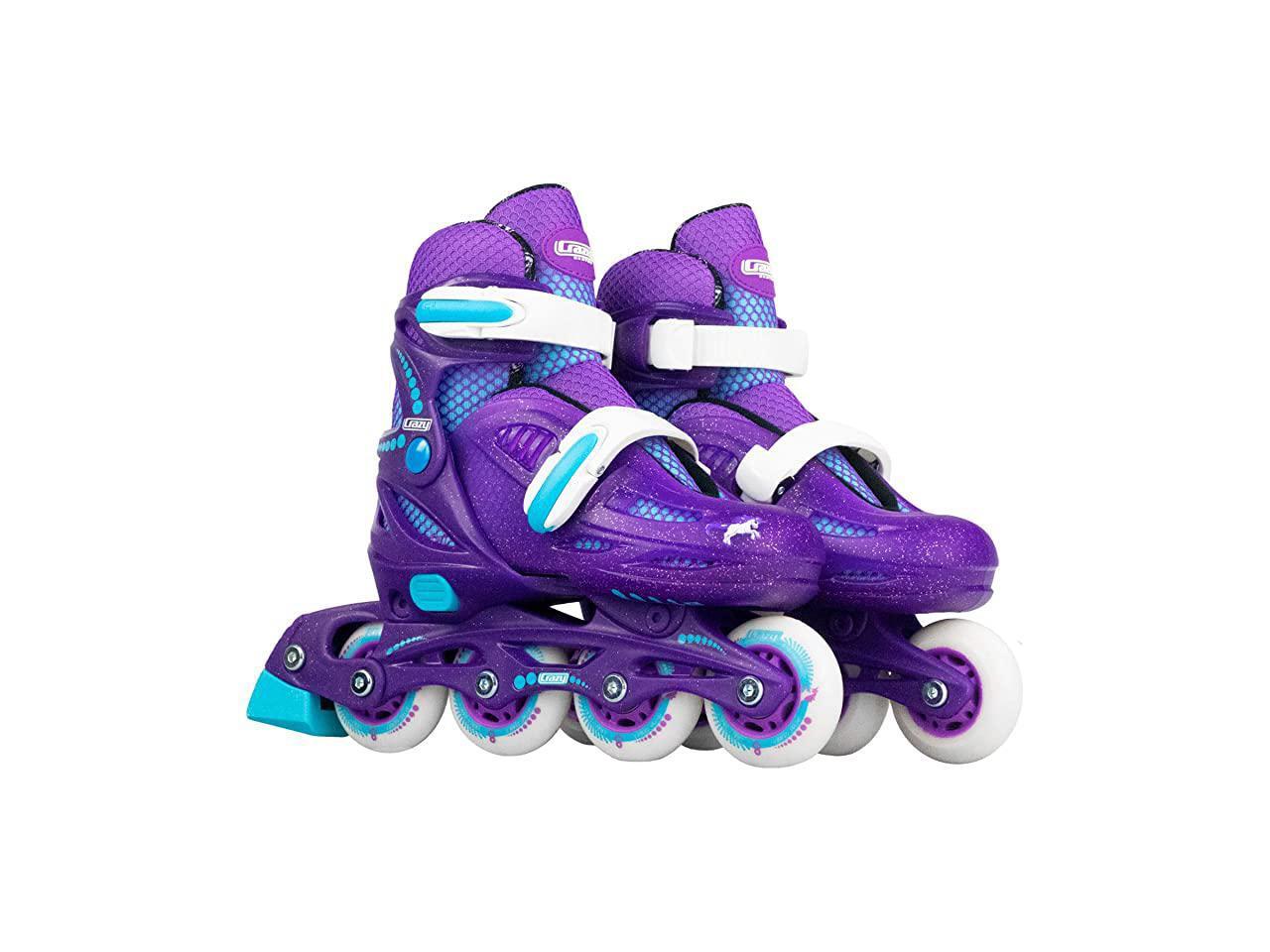 Adjustable Inline Skates for Girls Adjust to fit 4 Sizes Purple with