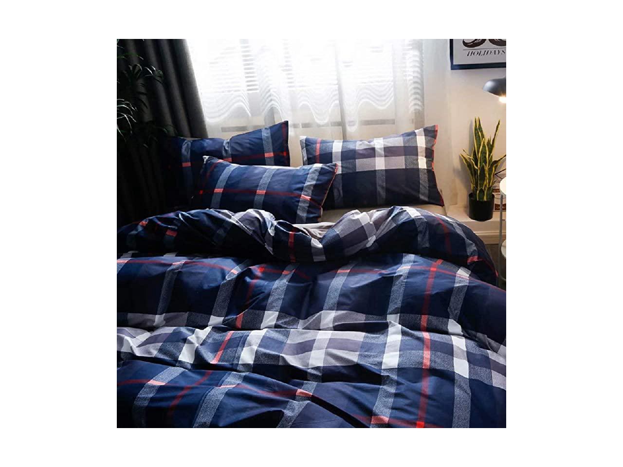 Blue Plaid Duvet Covers Navy Plaid Tartan Bedding Sets Twin Buffalo