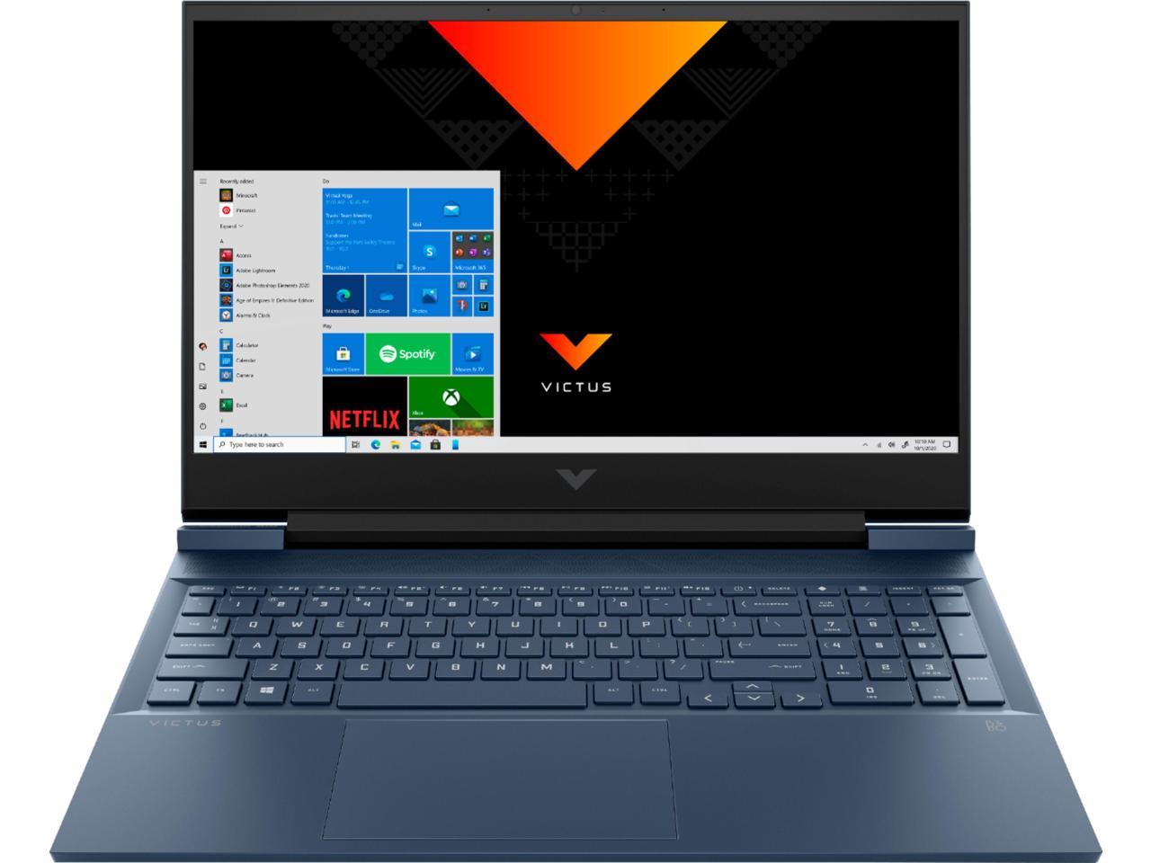 HP Victus 16.1-inch FHD 256GB SSD, 2.7GHz i5-11400H 6-Core Gaming Laptop (8GB RAM, NVIDIA RTX 3050 Ti, Windows 10 Home) Performance Blue, 16-d0013dx