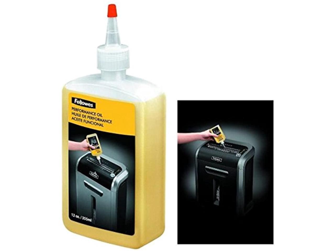 4 Pack Bottle w/Extension Nozzle Fellowes 35250 Powershred Performance Oil 12 oz 