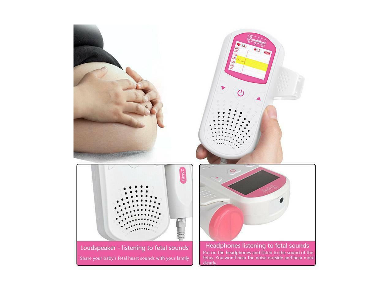 Fetal Doppler Ultrasound Baby Heartbeat Detector Home Pregnant Doppler