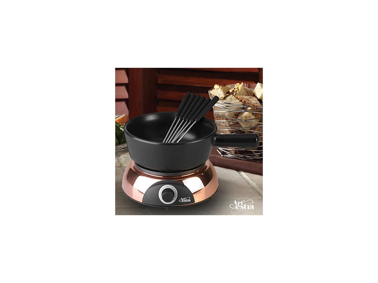 Fondue Pot Set,1500W Electric Fondue Set,Electric Ceramic Chocolate