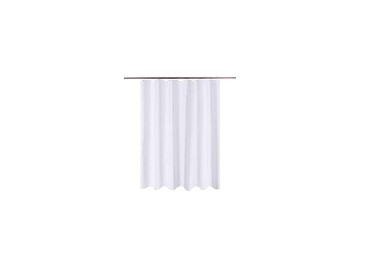Fabric Shower Curtain Liner Long White Spa Bathroom Curtains w Grommets 72 x 78" 