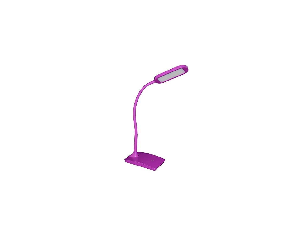 NEW IVY LED Desk Lamp w/ built-in USB charger in Bk Wh or Purple HOME/OFFICE 
