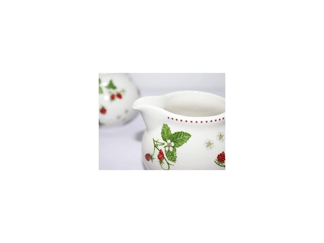 Creamer and Sugar Sets with Lids Vintage Floral Ceramic Cream & Sugar