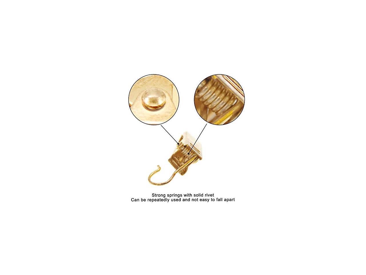 100 Pack Stainless Steel Golden Curtain Clip Hooks Metal Small Party Photo  String Lights Hanger Clips Hook for Art Crafts Display, Christmas Home  Wedding Decoration, Indoor Activities (Gold) - Newegg.com