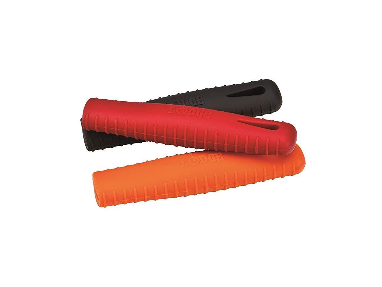 Silicone Hot Handle Holders for Carbon Steel Pans, Red, 7"