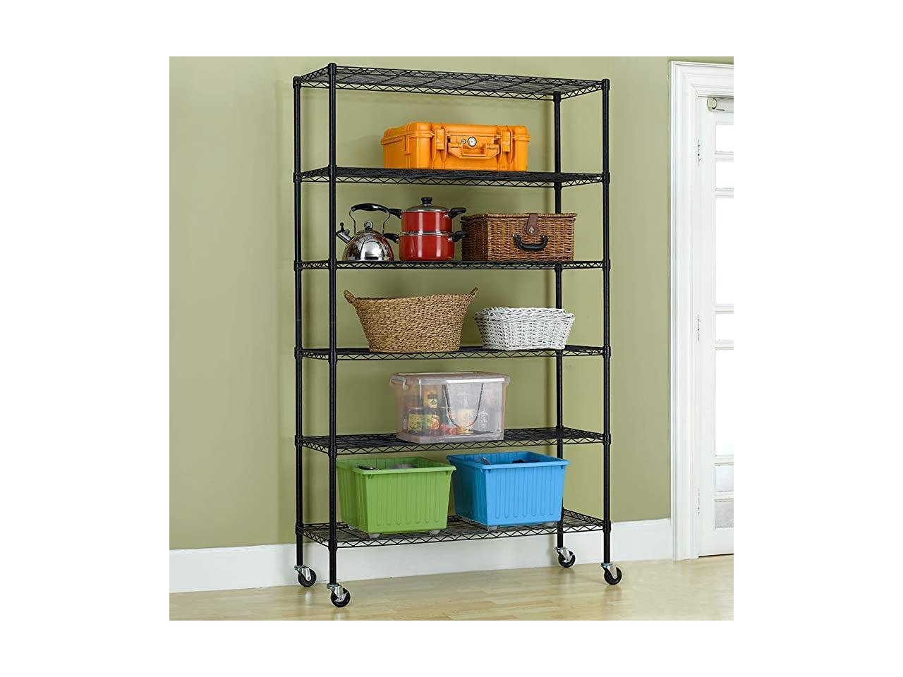 82”x48”x18” 6 Tire Wire Shelving Unit NSF Storage Shelves Large Heavy