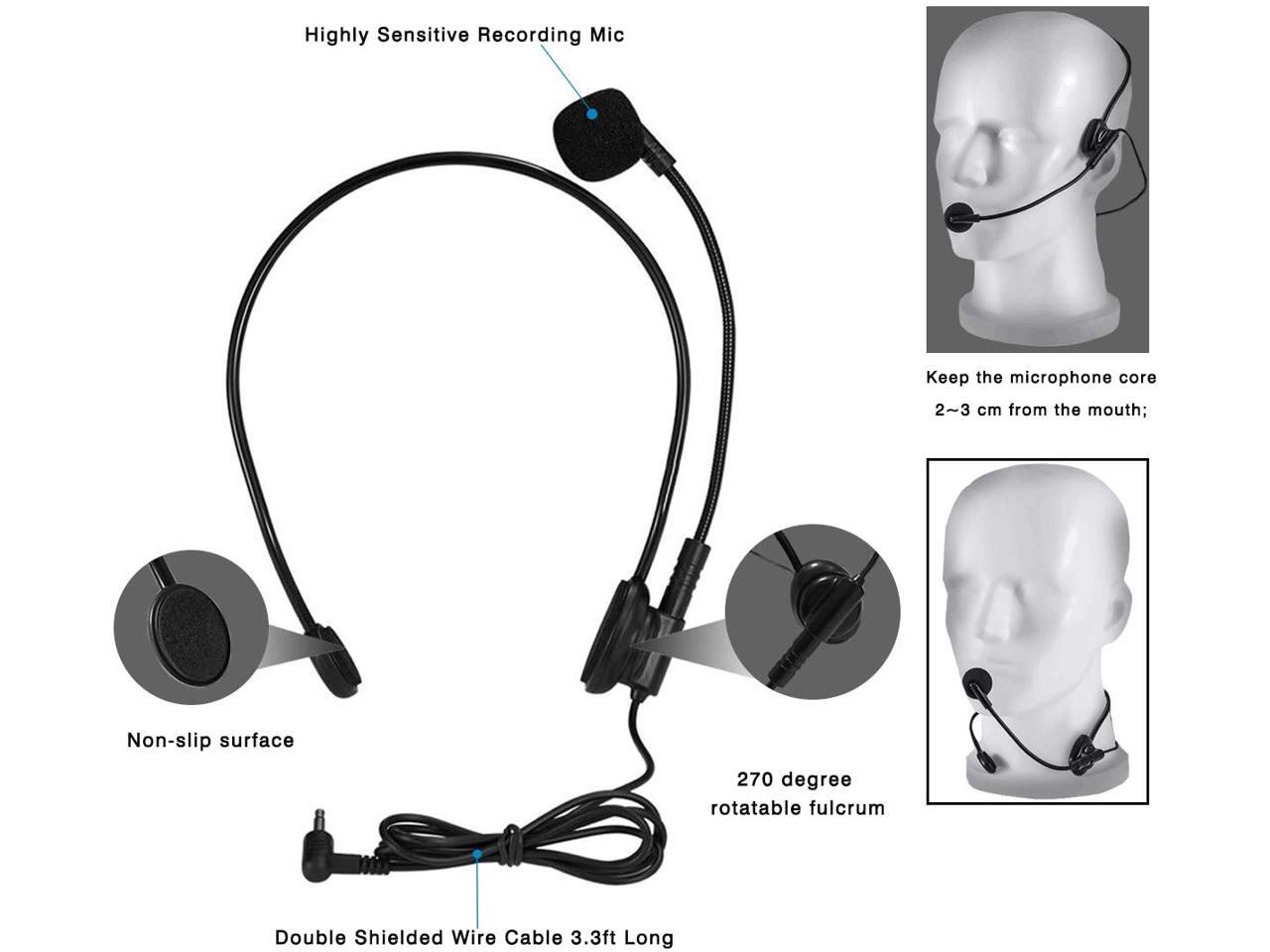 New SHIDU Voice Amplifier,15W Rechargeable Portable Microphone for