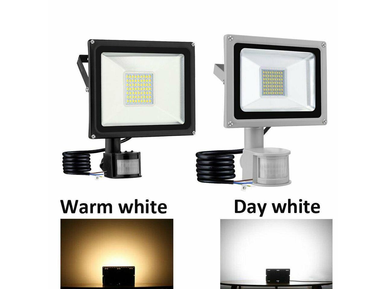 New 10W-100W PIR Motion Sensor Flood Lights Outdoor LED Spotlight Security Light 