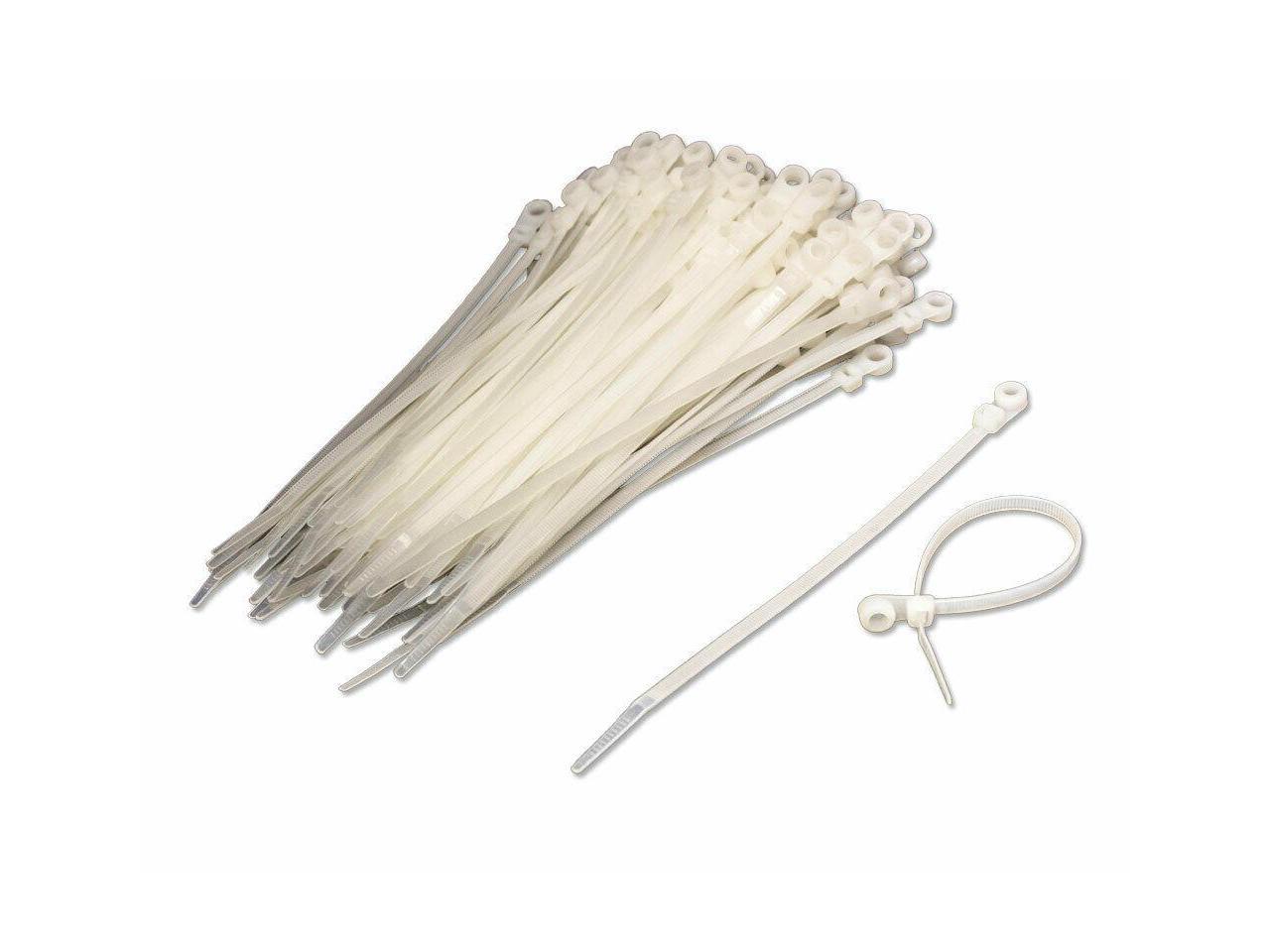10 Inch Nylon Cable Wire Zip Tie 50 lbs Natural White 100 Pack Lot Pcs Qty