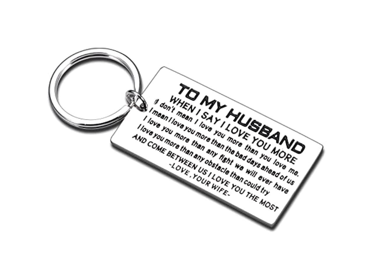 Husband Boyfriend Birthday Gifts from Girlfriend Valentines Day Gifts for Him Her Engraved Wallet Insert Card for Anniversary Husband Boyfriend I Love You Sentimental Gifts for Man Him Hubby Groom 