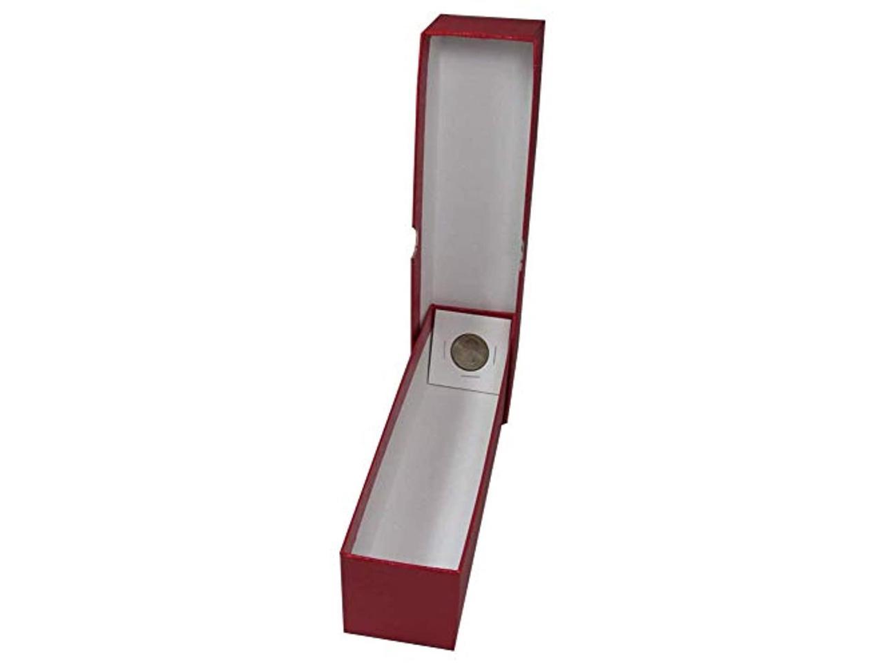 Details about   Regular Duty 9 In Single Row Red Box For 2x2 Coin Flips Holders Durable 5 Boxes 