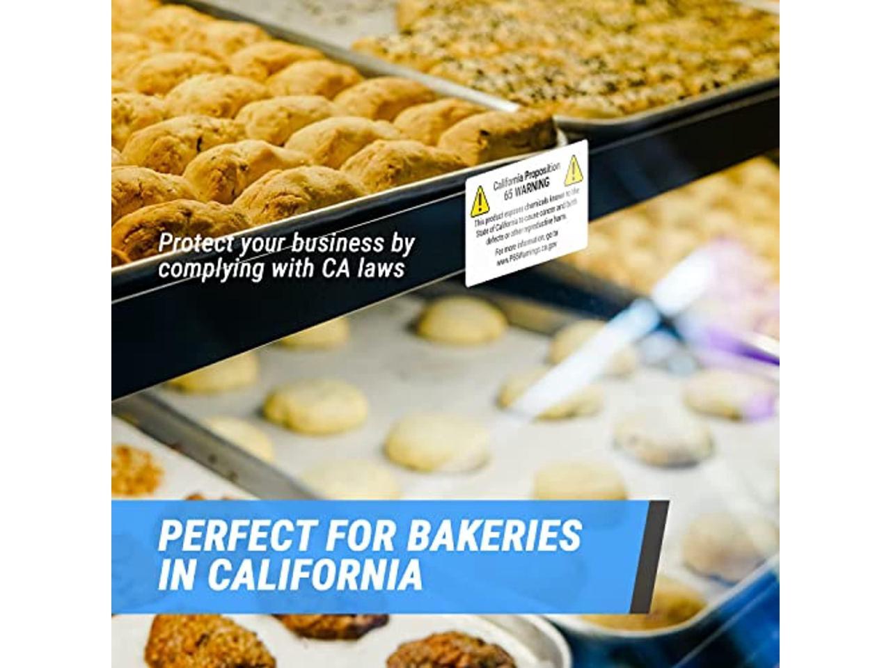 1 X 2 Inch P65 Warning Labels / California Proposition 65 Warning