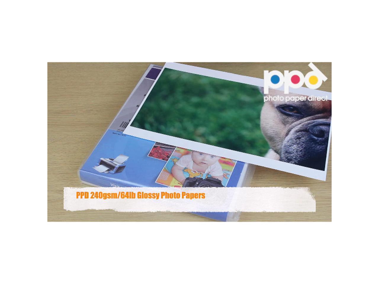 PPD Inkjet Heavyweight Photo Paper Glossy 64lb 240gsm 10.9mil 5x7 x 50 sheets PPD-119-50 
