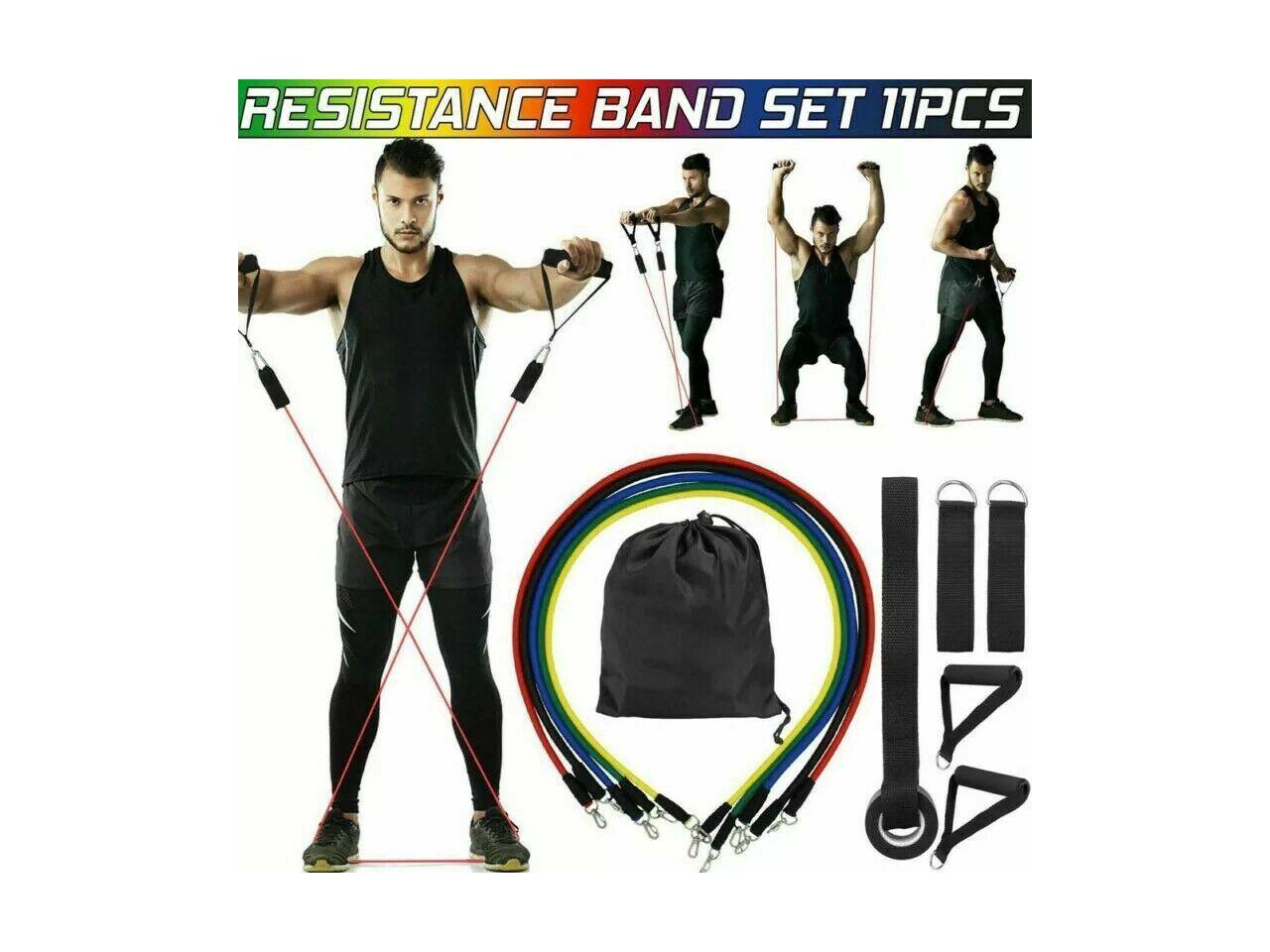 Details about   11 PCS Resistance Band Loop Set Exercise Workout Crossfit Fitness Yoga Pilates 