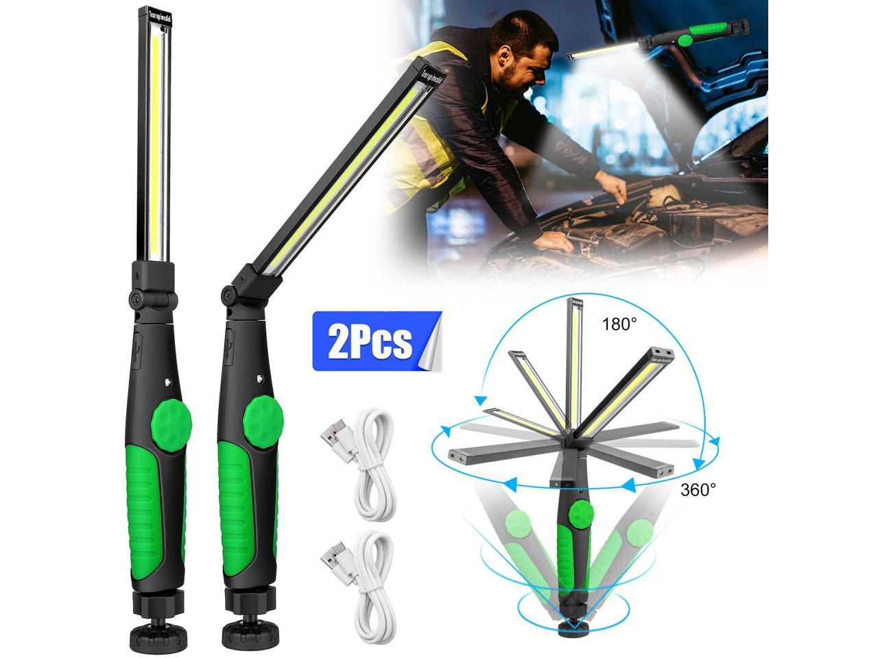 10000LM Rechargeable COB LED Slim Work Light Lamp Torch Flashlight w/ USB Cable 