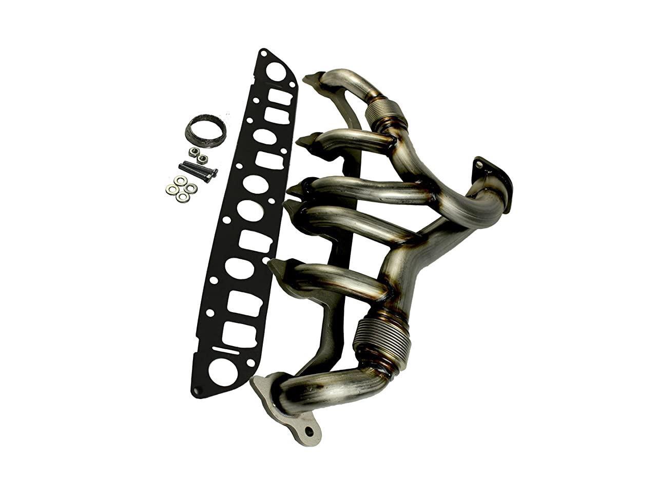 New Stainless Steel Exhaust Manifold & Gasket Kit Replacement For Grand
