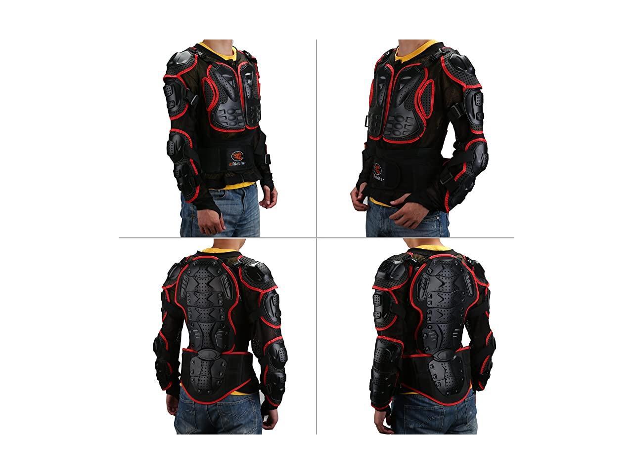 Ridbiker Motorcycle Full Body Armor Protector Removable Racing Jacket Motocross Spine Chest Motocross Protective Shirt 