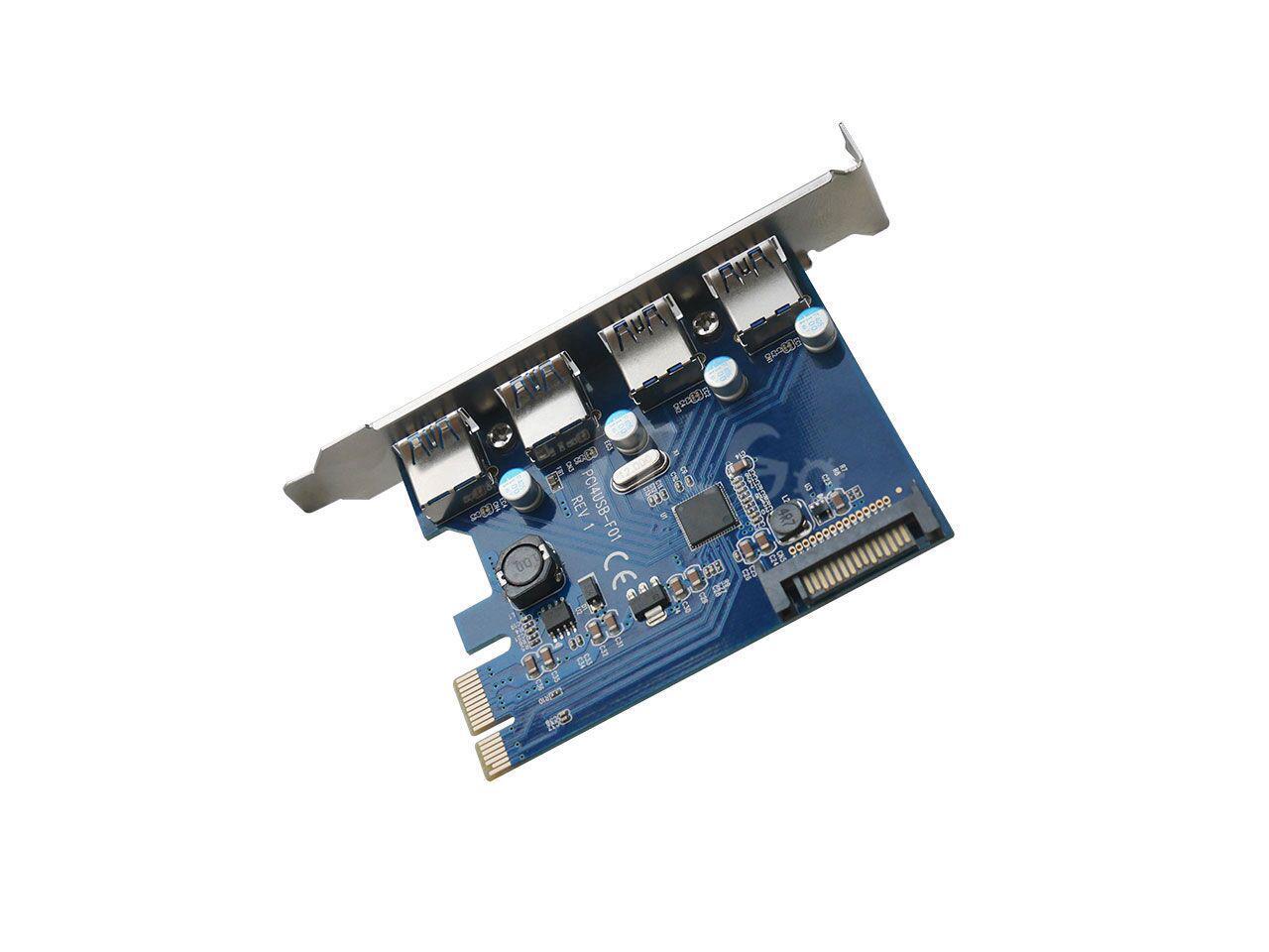 Weastlinks PCIE to 4 Ports USB 3.0 PCIe Adapter PCI Express USB 3.0 4