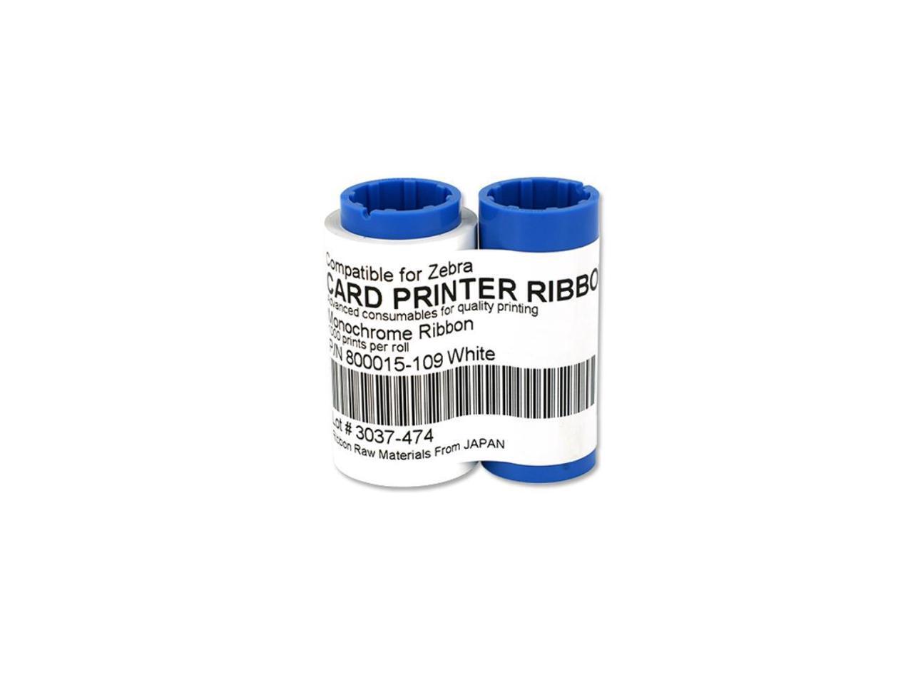 Ribbon 800015109 White Signature Panel Ribbon 1000 prints for Zebra PVC card printer P310 P330i