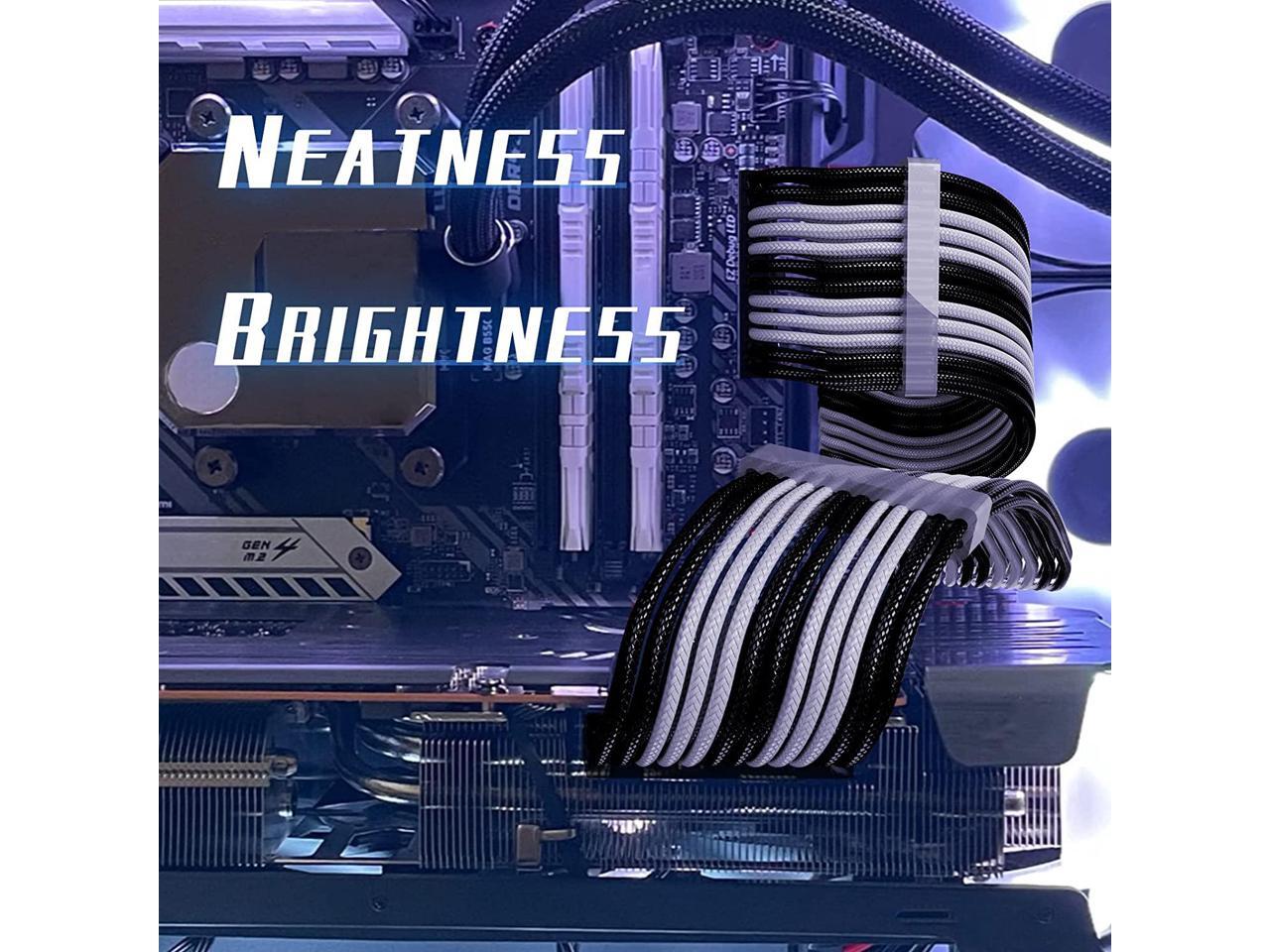 Qingsea Power Supply Cable Kit 30cm Mod Sleeve Extension Sleeved Custom