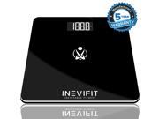 INEVIFIT BATHROOM SCALE, Highly Accurate Digital Bathroom Body Scale, Measures Weight for Multiple Users