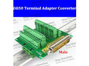 Connecteur DB50 Mâle/Femelle - 50 Broches, Industriel, Avec Borne En Cuivre Et Matériel De Fixation - 9