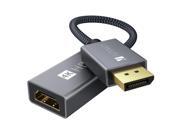 IVANKY Active DisplayPort To HDMI Adapter – 4K@60Hz, DP 1.2 To HDMI 2.0, Uni-Directional, Male To Female, 20cm