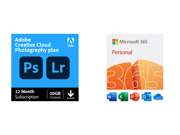 Deals on Adobe Creative Cloud Photography Plan 20GB Microsoft 365 12-Mo Subscription
