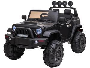 12V 3-Speed Kids Ride on Car Electric Truck Toy with Remote Controller, Storage Box, Music Player, LED Lights - Black 12V 3-Speed Kids Ride on Car Electric Truck Toy with Remote Controller, Storage Box, Music Player, LED Lights - Black