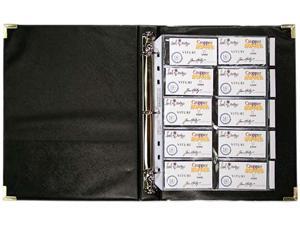 Anglers Company Ltd. ANG303 3-Ring Business Card Binder- 100 Card Cap- 8-.50in.x11in.- Black Anglers Company Ltd. ANG303 3-Ring Business Card Binder- 100 Card Cap- 8-.50in.x11in.- Black