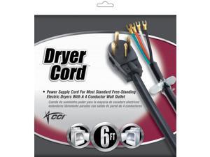 Coleman Cable 09156 6' Black Dryer Cord Coleman Cable 09156 6' Black Dryer Cord