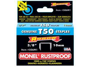 Arrow Fastener 506M1 3/8" Monel® Genuine T50® Rustproof Staples Arrow Fastener 506M1 3/8" Monel® Genuine T50® Rustproof Staples