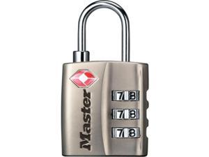 Master Lock 4680DNKL Nickle Finish TSA-Accepted Luggage Padlocks