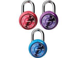 Master Lock 1533TRI 3 Pack Assorted Combination Lock