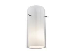 Access Lighting 23133-BS-CLOP Clear-Opal Glass Cylinder Mini Pendant Light Access Lighting 23133-BS-CLOP Clear-Opal Glass Cylinder Mini Pendant Light