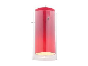 Access Lighting 23133-BS-CLRD Clear-Red Glass Cylinder Mini Pendant Light Access Lighting 23133-BS-CLRD Clear-Red Glass Cylinder Mini Pendant Light