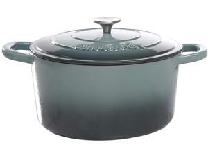 Crock Pot 69143.02 Artisan 7 Quart Enameled Cast Iron Round Dutch Oven, Slate Gray Crock Pot 69143.02 Artisan 7 Quart Enameled Cast Iron Round Dutch Oven, Slate Gray