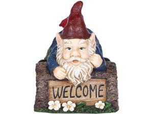 Hi-Line Gift Welcome Sign Gnome Crawling Overy Tree Trunk (Hi-Line Exclusive)