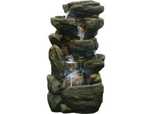Rock Fountain with 5 LED Lights
